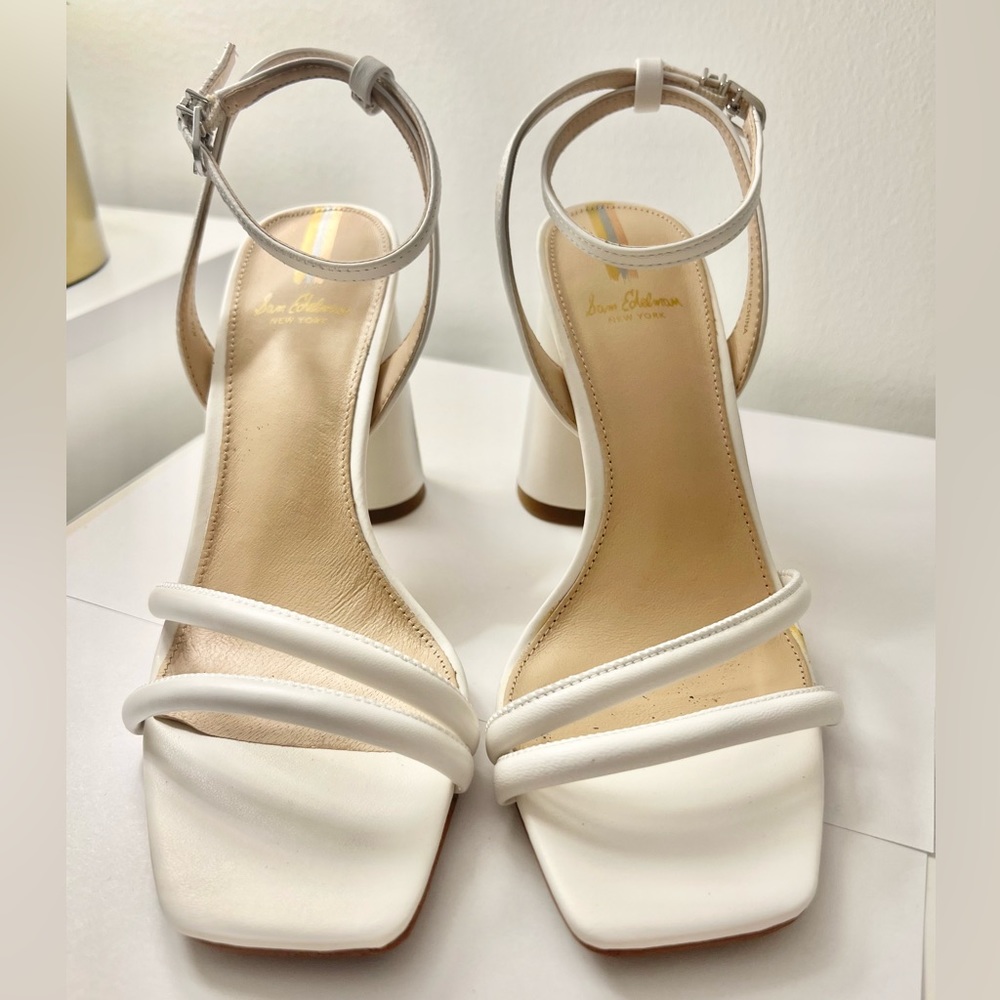 Sam Edelman Kia Block Heel Bright White